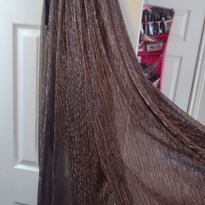 Shimmering Metallic Bronze Halter Jumpsuit